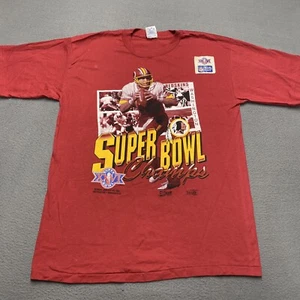 VTG Washington Redskins Shirt Mens Large Super Bowl 26 Champs Single Stitch 90s - Picture 1 of 12