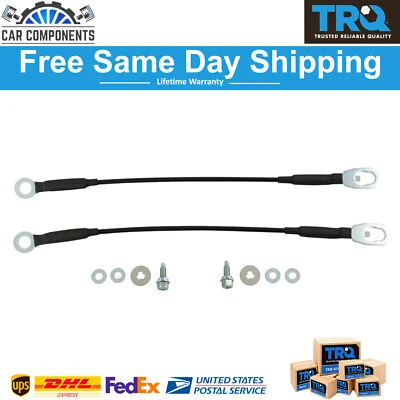 TRQ New Tailgate Tail Gate Cables Set For 1998-2004 Nissan Frontier - Image 1 of 4