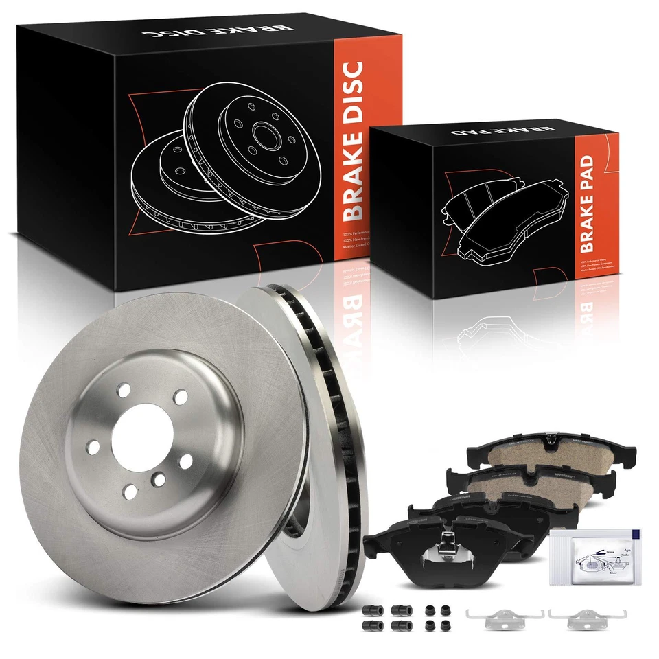 6 piezas rotores de disco delanteros y pastillas de freno de cerámica para BMW F10 535d 535d xDrive 640i F12 Foto 1 de 4