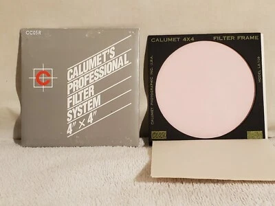 Calumet 4x4" CC05R Red Color Compensating Filter In Filter Frame, Large Format  - Image 1 of 4