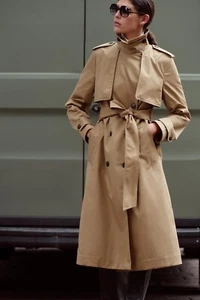 NWT ZARA WATER REPELLENT TRENCH ZW COLLECTION M $139 - Picture 1 of 8