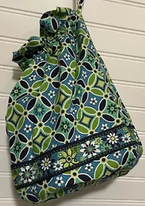 Retired Rare Vera Bradley Daisy Daisy Ditty Bag Excellent 12” X 8” Blue Green - Picture 1 of 5