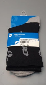 GIANT MERINO REALM Quarter SOCKS black/gray Small NEW - Picture 1 of 3