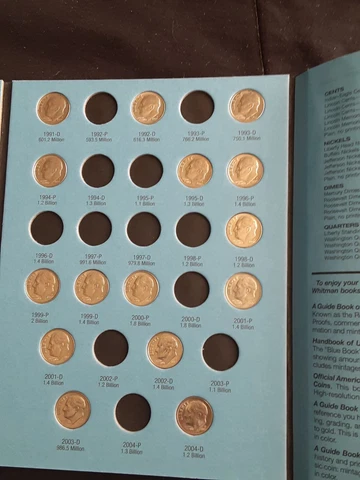 GREAT Starter SET Roosevelt Dime INCOMPLETE book, Coins, 1965-2004 Cover