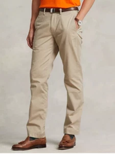 Polo Ralph Lauren pantalone chino dritto elasticizzato vestibilità classica uomo 38x32 cotone nuovo con etichetta - Foto 1 di 12