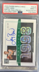 2020-2021 Panini Impeccable Larry Bird on card auto HOF /98 psa 9 - Picture 1 of 3