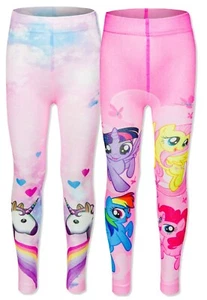 Disney Leggings Kinder Mädchen rosa bunt Motiv My little Pony + Einhorn Unicorn - Bild 1 von 5