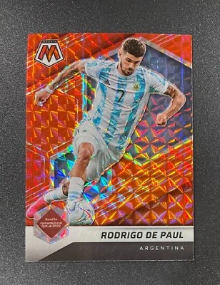 2021-22 Panini Mosaic Fifa World Cup RODRIGO DE PAUL Red Mosaic Prizm @QI37 - Image 1 of 2