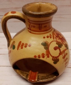 Vintage 205 Accspaue Portugal Krug Keramik Blumen Kunst Aschenbecher - Bild 1 von 9