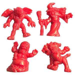 Monsters In My Pocket Vtg 4 Red Lot Witch Cerberus Tengu Baba Yaga MIMP Series 1 - Picture 1 of 14