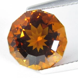 4.84Ct Luxury Look Natural Citrine 10mm Round Custom Cut Loose Gemstone Ref VDO - Picture 1 of 5