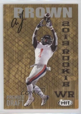 2019 Sage Hit Premier Draft Silver AJ Brown #34 Rookie RC - Image 1 of 2
