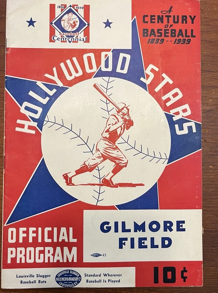1939 PCL Hollywood Stars Official Program vs Los Angeles Angels - Gilmore Field - Image 1 of 4