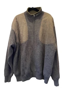 Beretta 100% Wool Full Zip Hunting Jacket Mens Long Sleeve Brown Sz 2XL - Picture 1 of 9