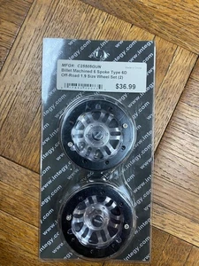 Integy C25505GUN Billet Machined 6 Spoke Type 6D Off-Road 1.9 Size Wheel Set (2) - Picture 1 of 1