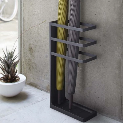 Yamazaki Schirmständer Schirmhalter Regenschirmhalter modern Design schwarz 44cm - Bild 1 von 4