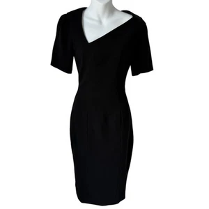 Vestido midi con cuello asimétrico Dress the Population para mujer pequeño negro City Chic - Imagen 1 de 13
