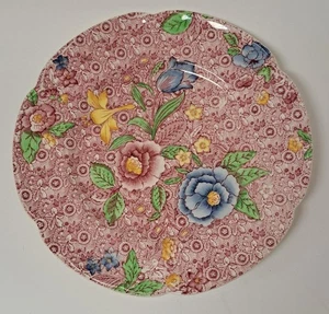 Vintage Johnson Brothers English Countryside Pink Multicolor Dinner Plate - Picture 1 of 3