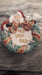 Plato de corona de Papá Noel Fitz & Floyd Essentials • HO HO • Hecho a mano... - Imagen 1 de 9