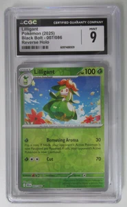 2025 Pokemon Black Bolt Lilligant 007/086 Reverse Holo CGC 9 - Picture 1 of 3
