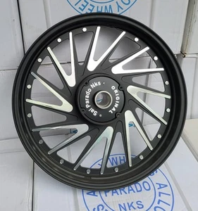 FRONT & REAR 16 SPOKES ALLOY WHEEL RIM PAIR For Royal Enfield Classic 350 500 - Picture 1 of 1