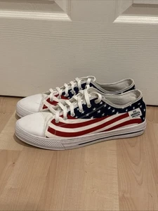 MAGA Shoes Sneakers Make America Great Again Red White Blue M12/F10 - Picture 1 of 8