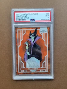2023 Topps Chrome Disney 100 Maleficent #89 Orange Wave Refractor /25 PSA 9 Mint - Picture 1 of 3