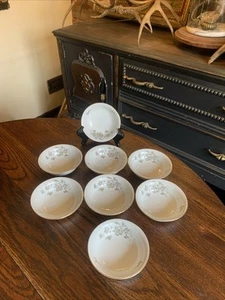 Johann Haviland Twilight Rose Berry Fruit Dessert Bowls Set of 8 Bavaria Germany - Picture 1 of 17