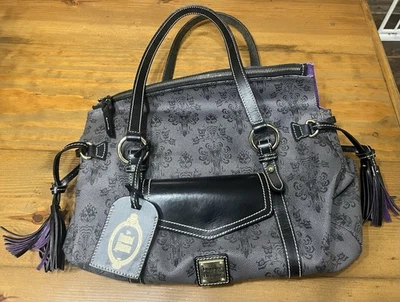 Disney Dooney Bourke Haunted Mansion Wallpaper Bag Purple Lining - Image 1 of 4