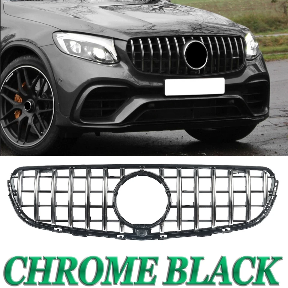 GTR Style Front Grille Black Fits Mercedes Benz GLC C/X253 GLC300 GLC350 2015-19 Foto 1 de 4