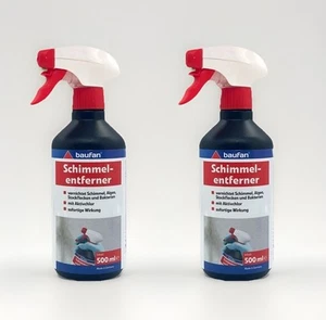 2 x 500ml Baufan Schimmelentferner chlorhaltig Algen Stockflecken Schimmelspray - Bild 1 von 3
