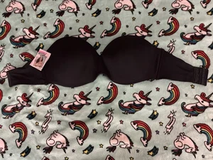 Maidenform Support For Days Trägerloser BH Schwarz 38 DDD Neu Mit Etikett - Bild 1 von 11