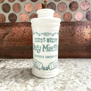 Vintage MCM Neuheit Barware Zahnstocherhalter Teeny Weeny Dry Martini Tex-Art Kunststoff - Bild 1 von 8