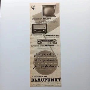 1959 Blaupunkt Fernseher Radio Autoradio Werbung Werbeanzeige Reklame - Picture 1 of 1