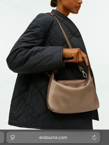 Arket Authentic Tan Leather Trim Crossbody Bag Immaculate - Picture 1 of 23