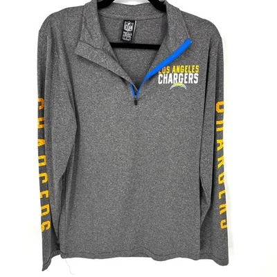 Nuevo sin etiquetas NFL Los Angeles Chargers Mujer Gris 1/4 Cremallera Pullover Top Foto 1 de 4