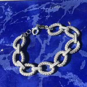 Designer Charles Garnier St 925 Silver Loop Bracelet with CZ Setting - Picture 1 of 5
