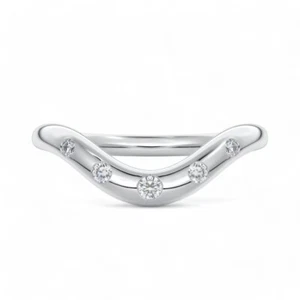 950 Platinum Wedding Diamond Band 0.30 Carat Certified  Lab Grown Round Cut - Picture 1 of 12