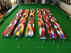 Peradon Harlequin 3/4 Snooker Cue Case, Real Leather & Suede, Chesworth Cues - Picture 1 of 10