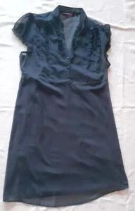 Sommerkleid Damen dunkelblau XL Tom Tailor neuwertig Hängerchen Chiffon 40 Kleid - Bild 1 von 3