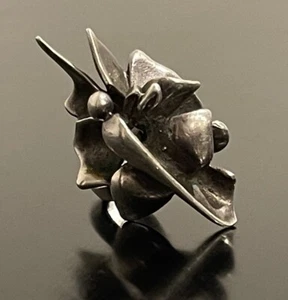 Anello libellula modernista brutalista Alfred Karram argento sterling misura 6 - Foto 1 di 7