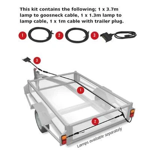 LED Autolamps TK6X4F 6x4ft 7 Pin Flat Plug Trailer Harness Kit, Compatible wi... - Picture 1 of 2
