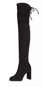 NWB Stuart Weitzman Hiline Over-The-Knee Black Velvet Boots Size 9 M - Picture 1 of 7