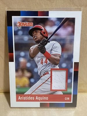 2022 Donruss Retro Relic Jersey Aristides Aquino Reds R88M-AA - Image 1 of 2
