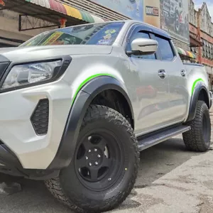 Matte Black Slim Style Fender Flares Guard for Nissan Navara NP300 D23 2021-2024 - Picture 1 of 11