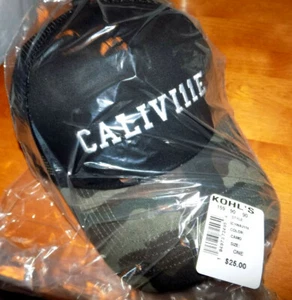 CALIVILLE Camo & Black Trucker Hat Adjustable Men's Cap Snapback NEW WITH TAGS - Picture 1 of 4