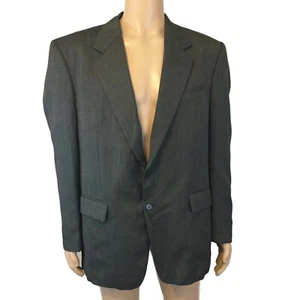 Giorgio Sant' Angelo Mens Size 42R Dark Gray Two Button Lined Sport Coat Blazer - Picture 1 of 12