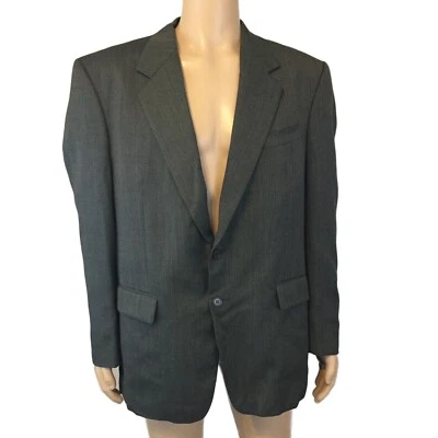 Giorgio Sant' Angelo Mens Size 42R Dark Gray Two Button Lined Sport Coat Blazer - Imagem 1 de 4