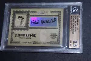 2005 Playoff Prime Cuts Timeline Material Stan Musial Auto/Jersey#6 9.5 Gem Mint - Picture 1 of 9