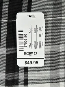 Top CJ Banks para mujer 2X Buffalo a cuadros lazo cintura Rockabilly Western Rodeo nuevo con etiquetas - Imagen 1 de 8